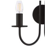 Becca 2lt Wall Light Matt Black (Bracket Only) - Image 2