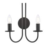 Becca 2lt Wall Light Matt Black (Bracket Only)