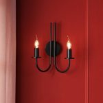 Becca 2lt Wall Light Matt Black (Bracket Only) - Image 4