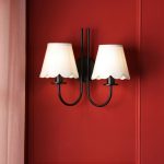 Becca 2lt Wall Light Matt Black (Bracket Only) - Image 6