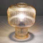 Demarius Table Lamp Amber Ribbed Glass - Image 4