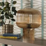 Demarius Table Lamp Amber Ribbed Glass - Image 6