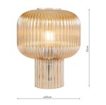 Demarius Table Lamp Amber Ribbed Glass - Image 7