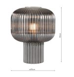 Demarius Table Lamp Smoked Ribbed Glass - Image 5