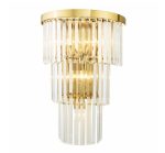 Angel 6lt Wall Light Crystal & Antique Gold