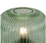 Demarius Table Lamp Green Ribbed Glass - Image 2