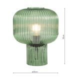 Demarius Table Lamp Green Ribbed Glass - Image 5