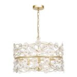 Fonda 3lt Pendant Satin Gold & Glass