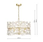 Fonda 3lt Pendant Satin Gold & Glass - Image 5