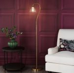 Glynis Floor Lamp Antique Bronze & Ribbed Glass - Image 5
