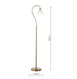 Glynis Floor Lamp Antique Bronze & Ribbed Glass - Image 6