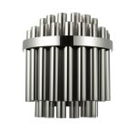 Imani 2lt Wall Light Polished Chrome & Smoked Ribbed Glass - Image 3