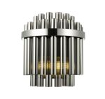 Imani 2lt Wall Light Polished Chrome & Smoked Ribbed Glass