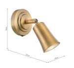 Jedrek Single Spotlight Aged Brass - Image 5