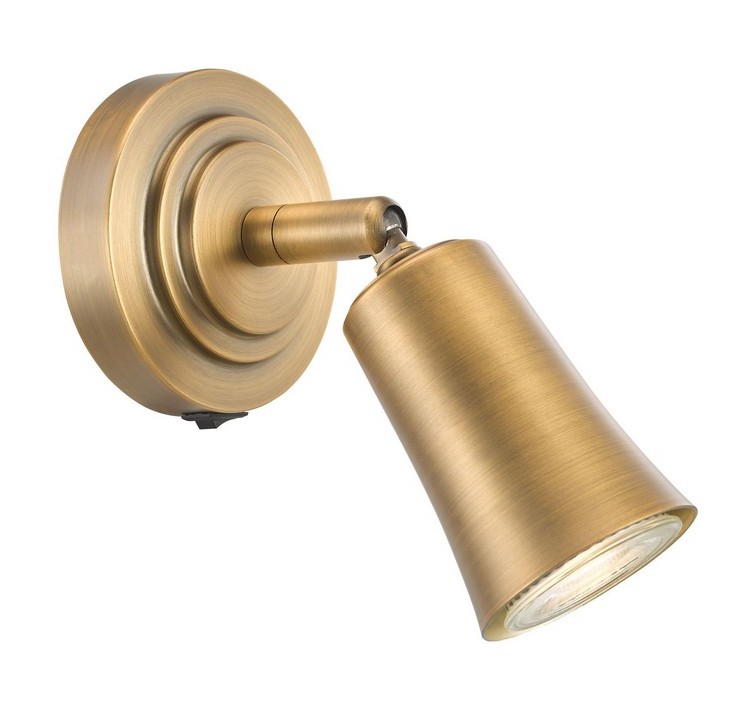 JED0742 Jedrek Single Spotlight Aged Brass - Image 1