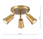 Jedrek 3lt Single Spotlight Aged Brass - Image 6