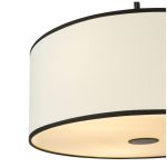 Jemima 3lt Pendant White and Matt Black With Shade - Image 2