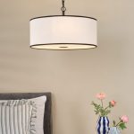 Jemima 3lt Pendant White and Matt Black With Shade - Image 3