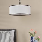 Jemima 3lt Pendant White and Matt Black With Shade - Image 4
