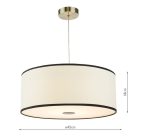 Jemima Easy Fit Pendant White & White Frosted Acrylic With Shade - Image 6