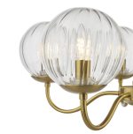 Jocelyn 5lt Armed Pendant Natural Brass & Glass - Image 2