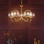 Jocelyn 5lt Armed Pendant Natural Brass & Glass - Image 3