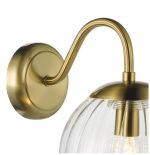 Jocelyn Wall Light Natural Brass & Glass - Image 2