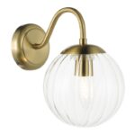 Jocelyn Wall Light Natural Brass & Glass