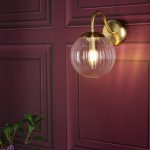 Jocelyn Wall Light Natural Brass & Glass - Image 3