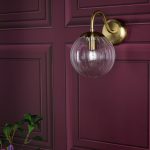 Jocelyn Wall Light Natural Brass & Glass - Image 4