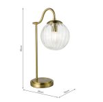 Jocelyn Table Lamp Natural Brass & Glass - Image 5