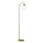 Jocelyn Floor Lamp Natural Brass & Glass