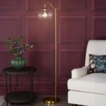 Jocelyn Floor Lamp Natural Brass & Glass - Image 4