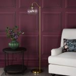 Jocelyn Floor Lamp Natural Brass & Glass - Image 5