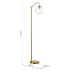 Jocelyn Floor Lamp Natural Brass & Glass - Image 6
