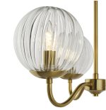 Jocelyn 3lt Semi-Flush Natural Brass & Glass - Image 2