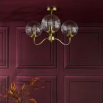 Jocelyn 3lt Semi-Flush Natural Brass & Glass - Image 4