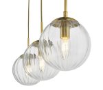 Jocelyn 3lt Bar Pendant Natural Brass & Glass - Image 2