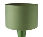 Lagle Table Lamp Green Ceramic & Antique Brass With Shade - Image 2