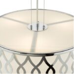 Locryn 4lt Pendant Polished Chrome & Ivory - Image 2