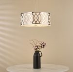 Locryn 4lt Pendant Polished Chrome & Ivory - Image 4