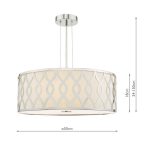 Locryn 4lt Pendant Polished Chrome & Ivory - Image 6