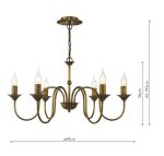 Lydian 6lt Pendant Antique Bronze (Fitting Only) - Image 8