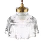 Maude Pendant Natural Brass & Ribbed Glass - Image 2