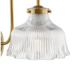 Maude Wall Light Natural Brass & Ribbed Glass - Image 3