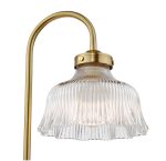 Maude Table Lamp Natural Brass & Ribbed Glass - Image 2