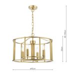 Myka 4lt Pendant Brushed Bronze - Image 7