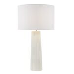Myla Ceramic Table Lamp White With Shade