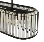 Naeva 5lt Pendant Matt Black & Crystal - Image 2