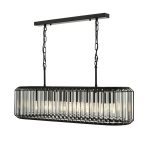 Naeva 5lt Pendant Matt Black & Crystal